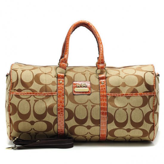 Coach Bleecker Monogram In Signature Large Khaki Luggage Bags AFL - Click Image to Close